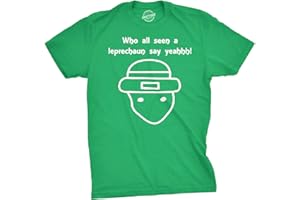 CRAZY DOG T-SHIRTS Who All Seen a Leprechaun Sketch T Shirt Funny Saint Patricks Day St Patty Tee