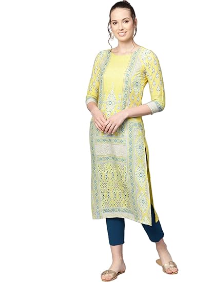 Women's Crepe a-line Kurta (VPK1641_XXL_Multicoloured_Xx-Large)