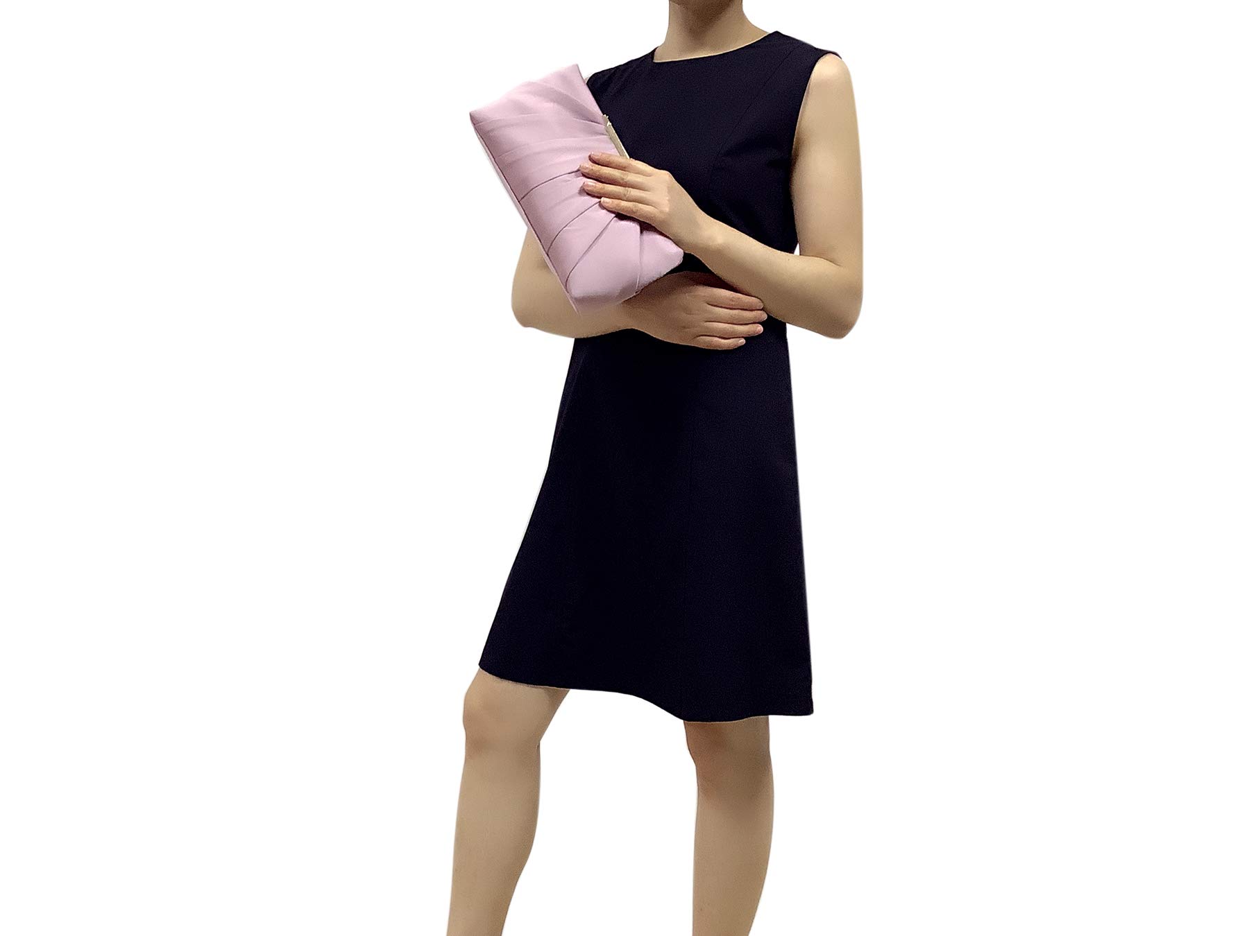 Elegant Pleated Satin Clutch