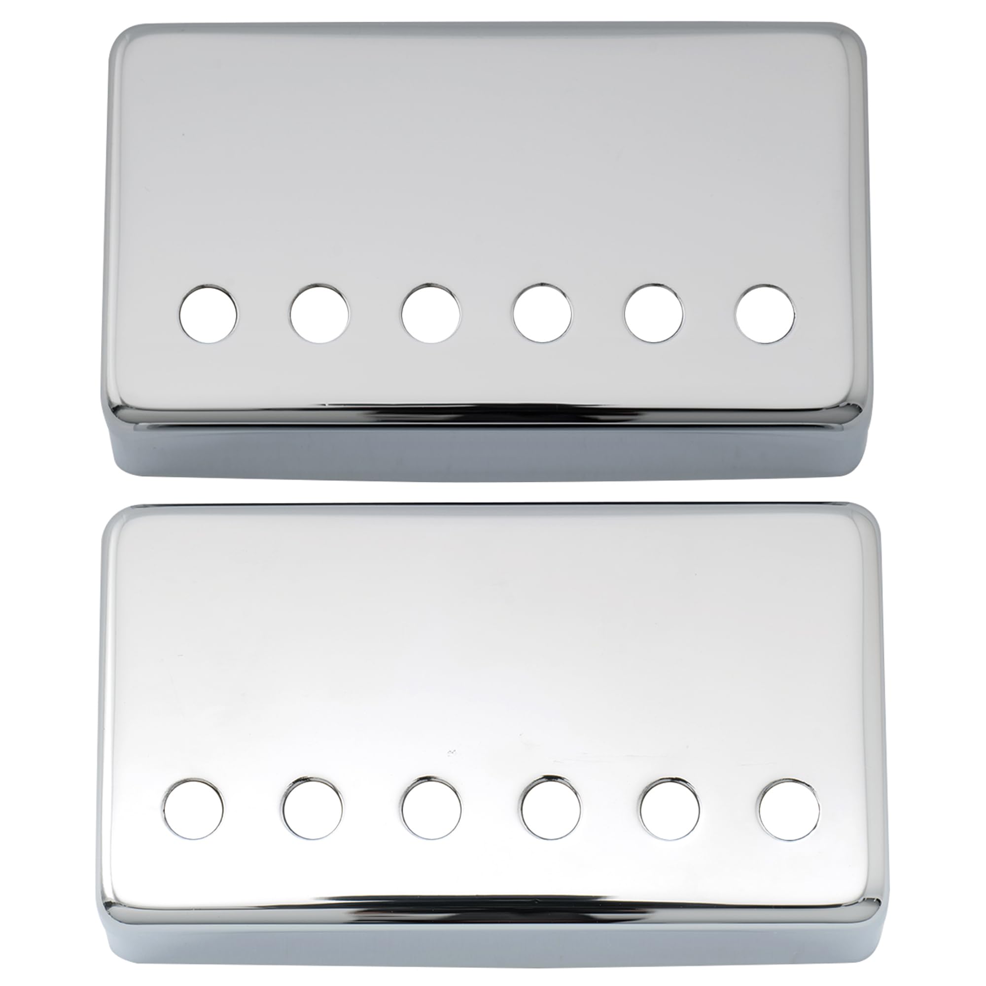 Musiclily 50/52mm Humbucker Pickup Covers Set Neck Bridge Pickup Covers for Electric Guitar, Chrome