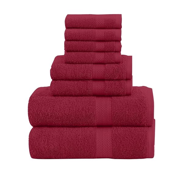 QUBA LINEN PACK OF 8 TOWELS SET, 2...