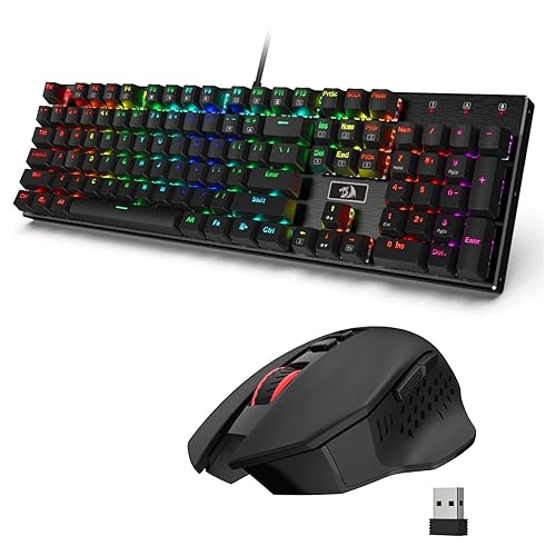 Redragon K556 RGB Mechanical Gaming Keyboard and M656 Gainer Wireless