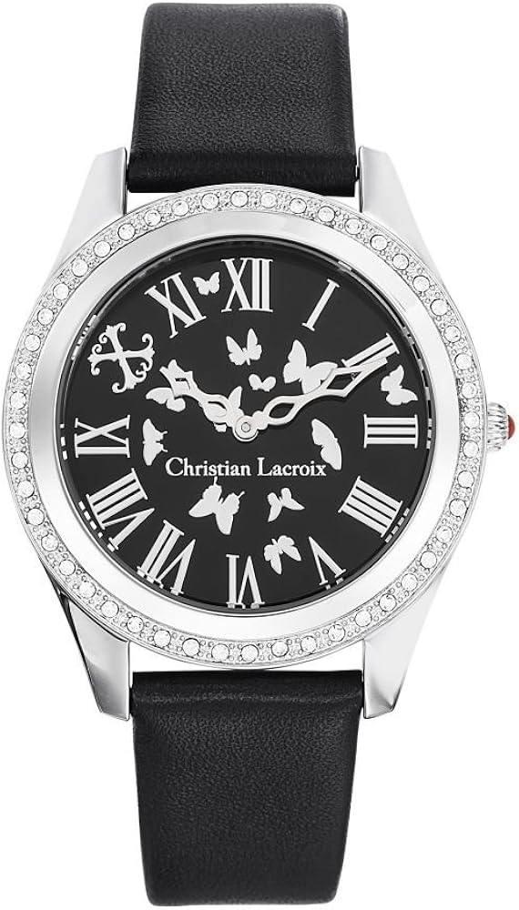 Christian Lacroix Womens Analogue Quartz Watch with Leather Strap