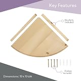 Anika Living Wooden Floating Corner Shelves 19cm x 19cm Set of 2 view 4