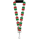 Buckle-Down Lanyard-1.0"-Mexico Flags