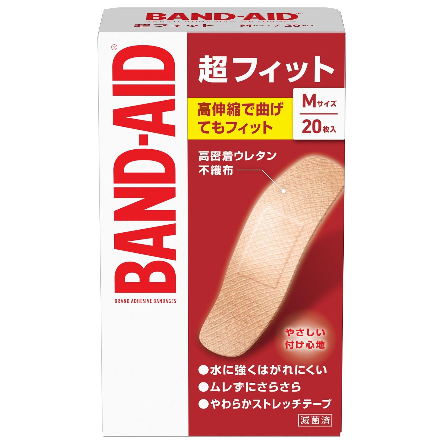 BAND-AID(バンドエイド) 救急絆創膏 超フィット Mサイズ 20枚 の商品画像