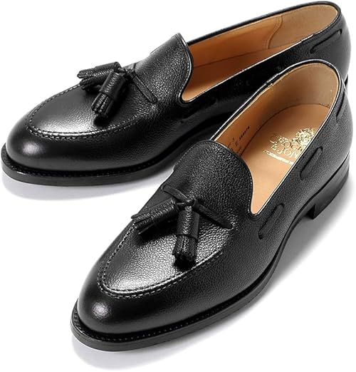 Amazon クロケット ジョーンズ 国内正規品 当店別注ペブルグレインレザータッセルローファー Cavendish 3 Black ブラック メンズ Crockett Jones クロケット ジョーンズ ローファー スリッポン