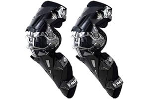 Scoyco Racing Knee Guards, Motorcycle Knee Pad,Hard Collision Avoidance Crashproof Rotatable Bionic Designed for Moto/ATV/BMX