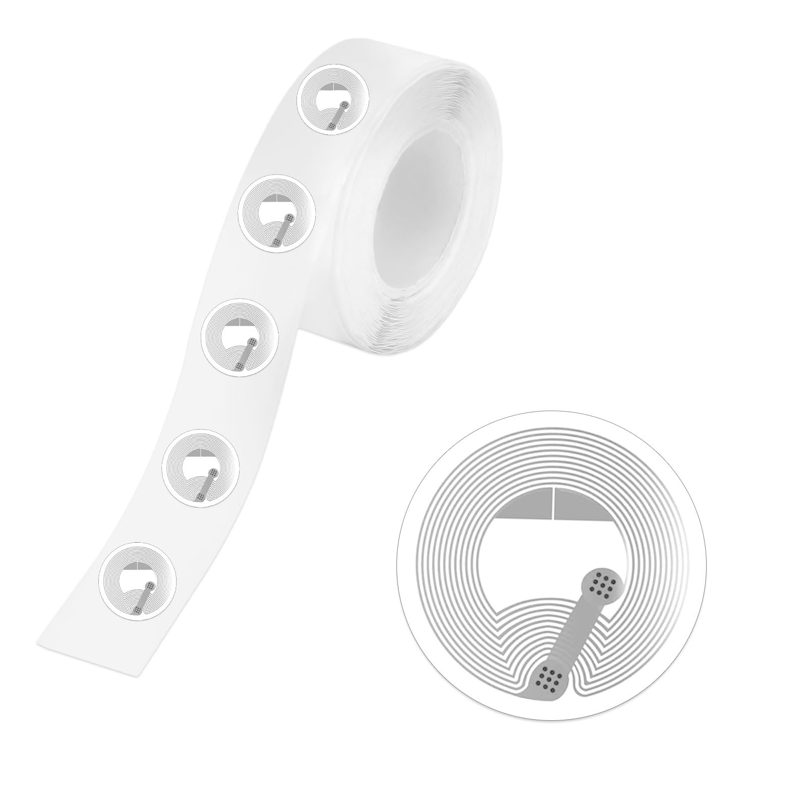 60 Pcs NFC Tags Sticker 25 mm NTAG213 Tags Blank NFC Stickers Rewritable Round NFC Cards NFC 213 Labels Programmable 144 Bytes Memory RFID Tag Compatible with All NFC Enabled Phones and Devices