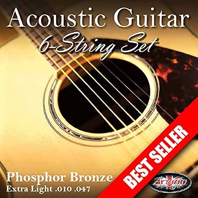 Adagio 2 Sets Phosphor Bronze Acoustic Guitar Strings 10-47 Pro Series