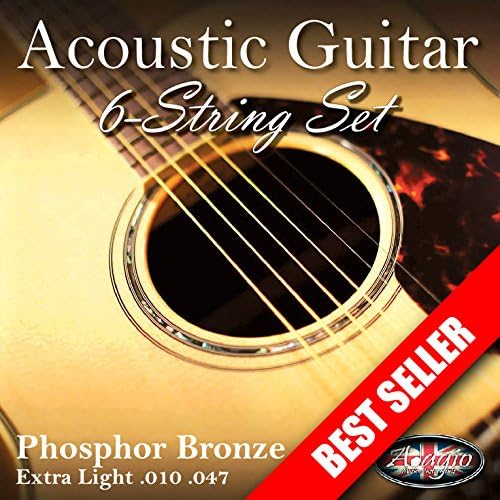 Adagio 2 Sets Phosphor Bronze Acoustic Guitar Strings 10-47 Pro Series
