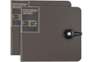 TNDCKP CD Case, 12 Capacity CD/DVD Case Holders Wallet Hard Plastic DVD Disc Cases Storage Binder for Car Home Office Travel (2, Black)