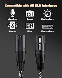VANDESAIL XLR Cable 6ft 4Pack,Microphone Cable 6