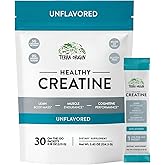 TERRA ORIGIN Healthy Creatine Micronized Monohydrate Powder | 30 Stick Packs | Support for Muscle and Cognitive Performance* | Supplement for Women and Men | Unflavored, Gluten Free, Zero Sugar