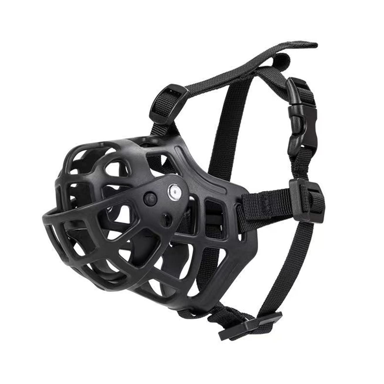 Pet Muzzle Breathable Basket Muzzle to Prevent Barking, Biting and Chewing Adjustable Soft Dog Muzzles for Pitbulls