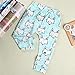 CANIS Baby Boys Girls Cartoon Print Harem PP Leggings Pants (100(2-3T), Blue fox)