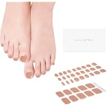 Amazon.com: DANNI & TONI Semi Cured Gel Toenail Strips Nude ...