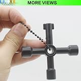 LRMYS 4-Way Utility Key Gas Electric Water Meter Radiator Bleed Cabinet Black view 8