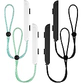 LongLongJin Wrist Strap for Switch Controller 4 Pack Compatible Wrist Switch Replacement Accessories joycon strap (2*Black and 2*White)