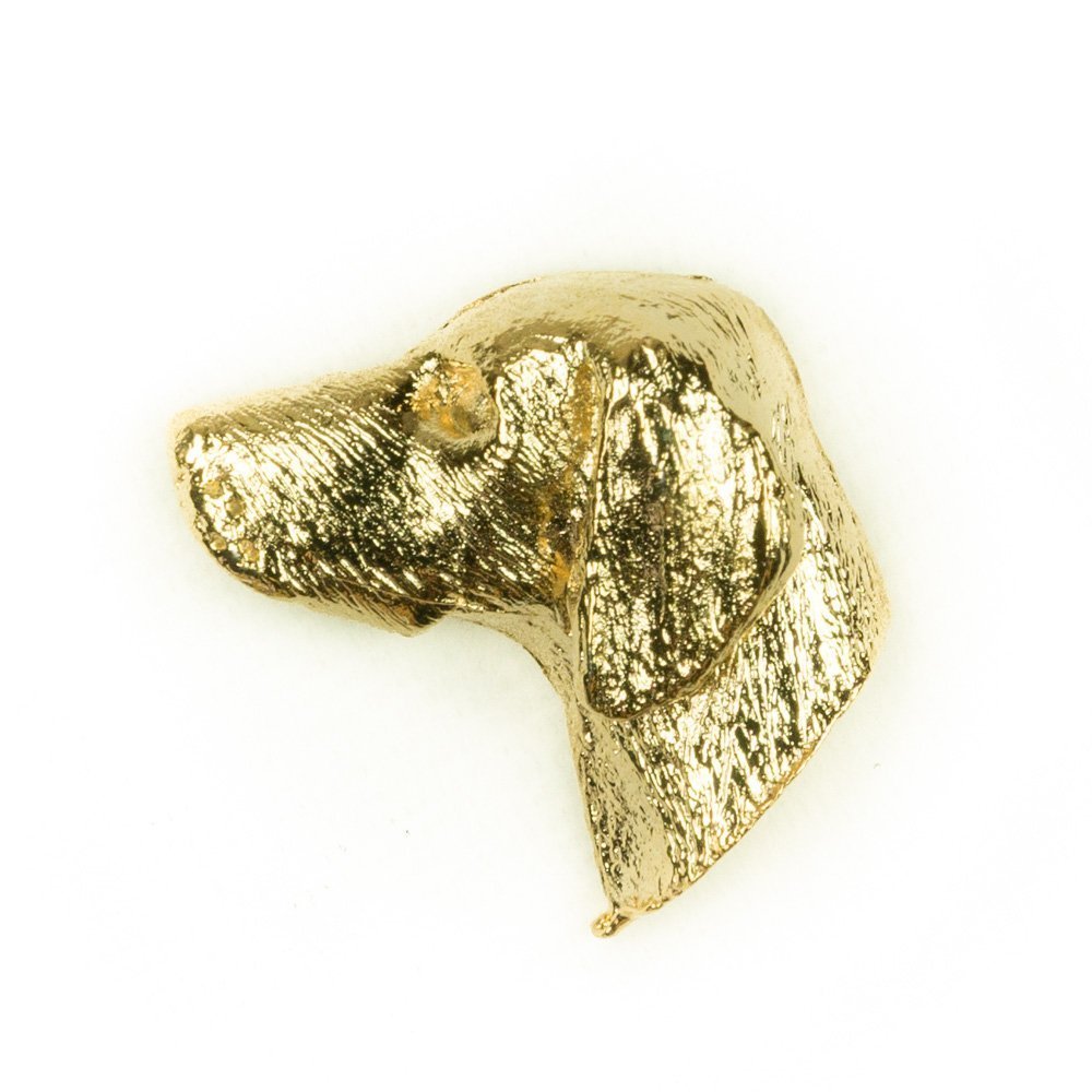 WEIMARANER Made in U.K Artistic Style Dog Clutch Lapel Pin Collection 22ct Gold Plated
