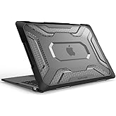SUPCASE [Unicorn Beetle Series] Case for MacBook Air 13 Inch A1932 / A2179 / A2337 M1, Rubberized TPU Bumper Protective Cover for MacBook Air 13 Inch with Touch ID and Retina Display (Black/Frost)