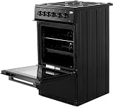 Beko AS530K 50cm Electric Cooker with Solid Plate Hob in Black view 2