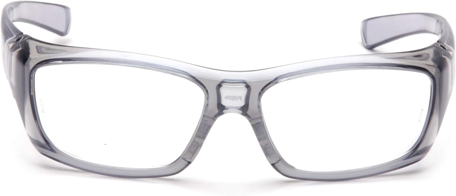 PYRAMEX SG7910D15 Pyramex Clear Safety Reader Glasses, Scratch-Resistant, Gray Frame - Safety Glasses - 