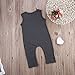 Albee Yang Kids Baby Girl Sleeveless Jumpers Rompers Bodysuit Playsuit Outfits (1-2 Year, Brown)