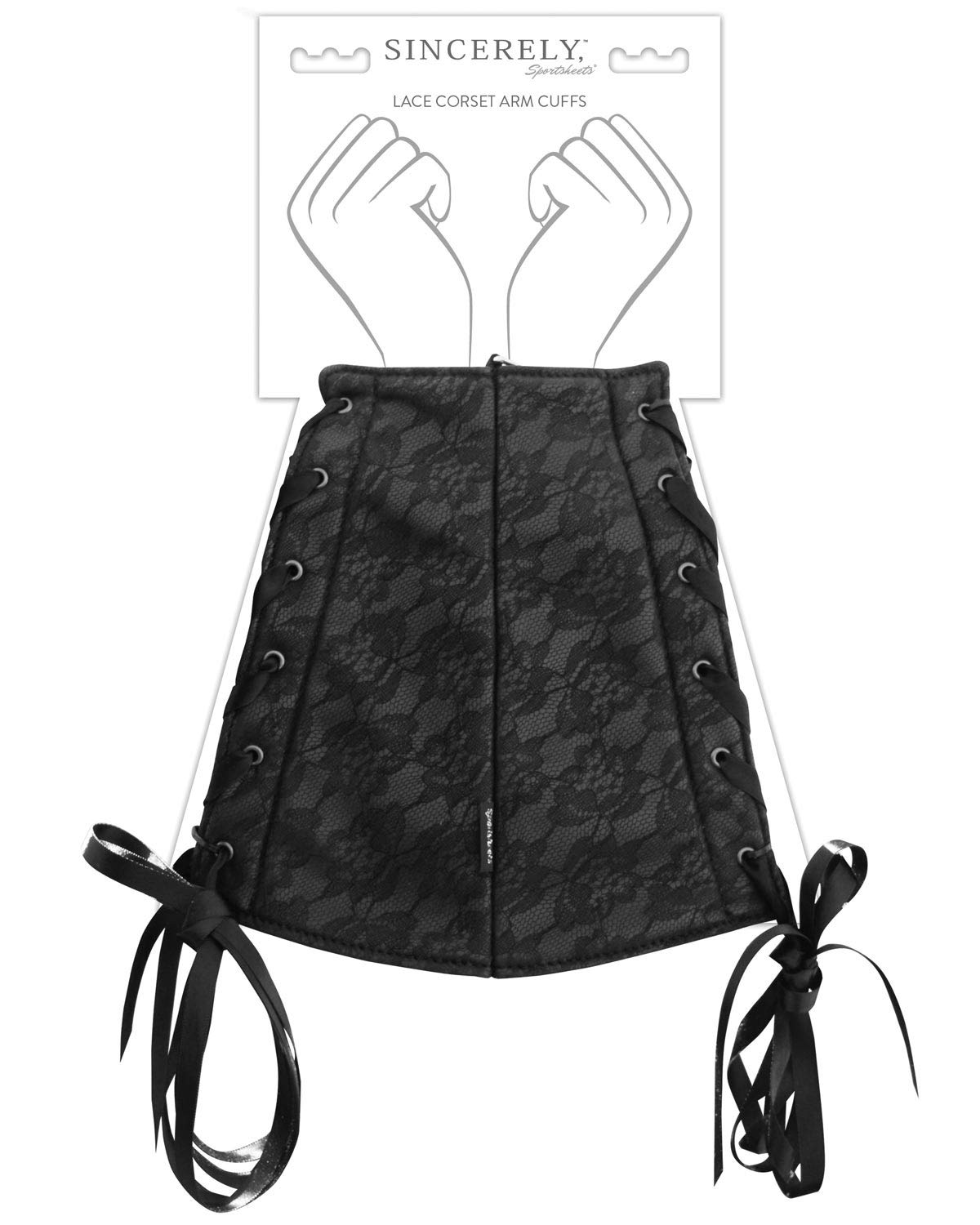 Sportsheets Sincerely Smooth Lace Effect Corset Arm Cuffs, 0.2 kg