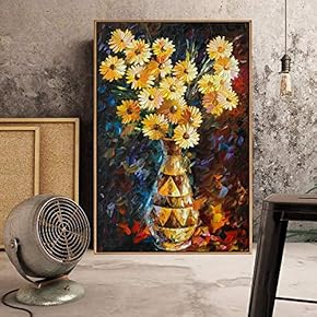 Floating Framed Canvas Wall Art for Living Room, Bedroom Bouquet Canvas Prints for Home Decoration Ready to Hang - 16x24 inches