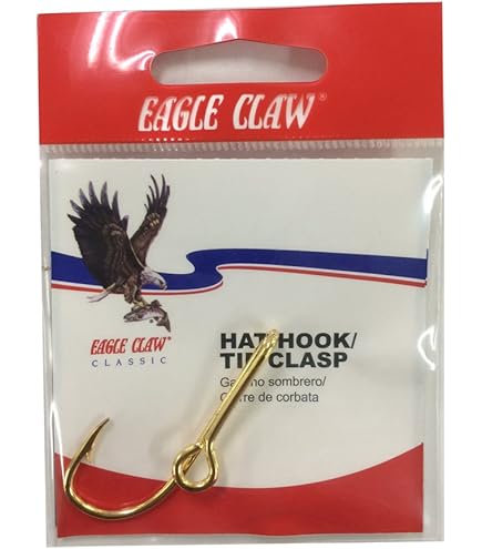 eagle claw bill fish hooks Silver Hat Hook Hook for Hat Money/Tie Clasp : Sports & Outdoors U90 Hook Kodiak Custom Lures Color:LIGHT BLUE Stainless Steel Circle Hooks