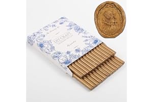 WUERLIN Antique Gold Wax Seal Sticks 26pcs Antique Gold Glue Gun Wax Sticks Mini Sealing Wax Sticks for Wedding Invitations Letters Cards Christmas Package Gift Sealing (Antique Gold)