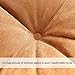 EGOBUY Solid Square Floor Pillow Tufted Thicken Chair Pad Tatami Thicken Seat Cushion, 22x22 inch, Brown