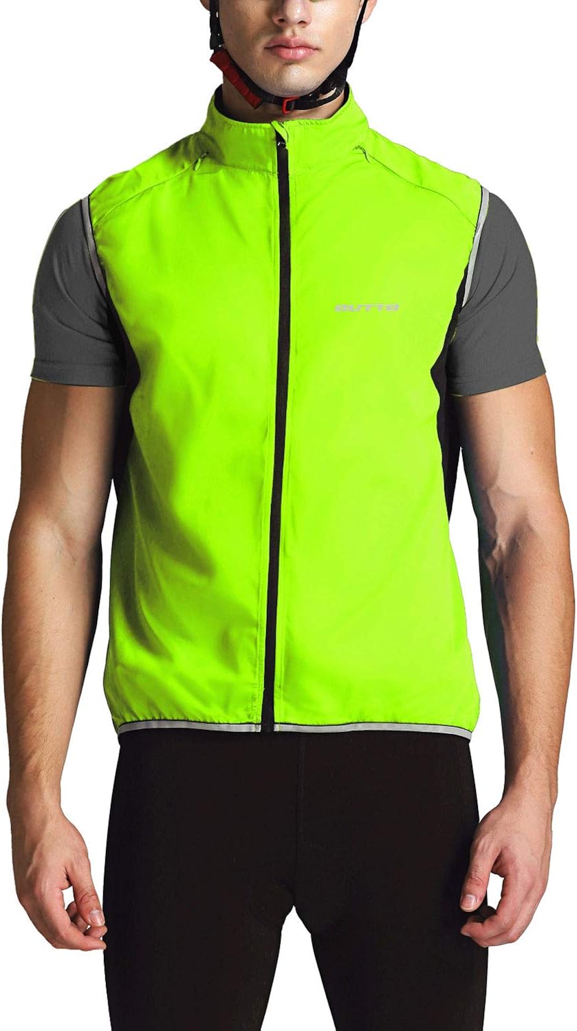 Outto Men's Reflective Running Cycling Vest for Safty and