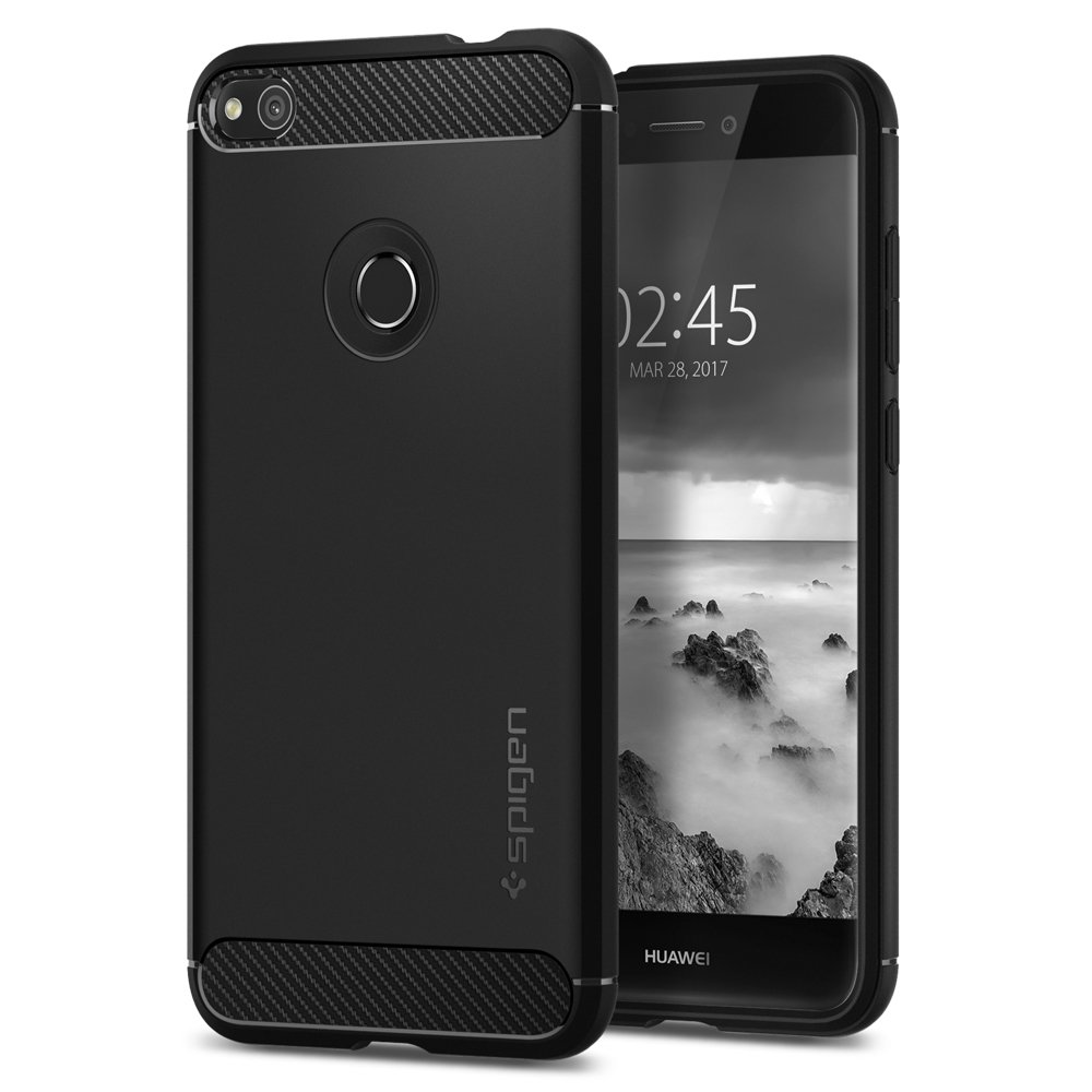 Funda Huawei P Lite Spigen Rugged Armor Carcasa Silicona TPU Protección Antigolpes