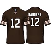 Custom Mens/Youth Football Stitched T-Shirt for Sports Fan Brown No Brand/Logos