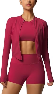 Conjunto deportivo para mujer de 3 piezas con chaqueta deportiva: conjunto de chaqueta de gimnasio + leggings cortos + camiseta sin mangas de manga corta con sujetador - ropa deportiva para