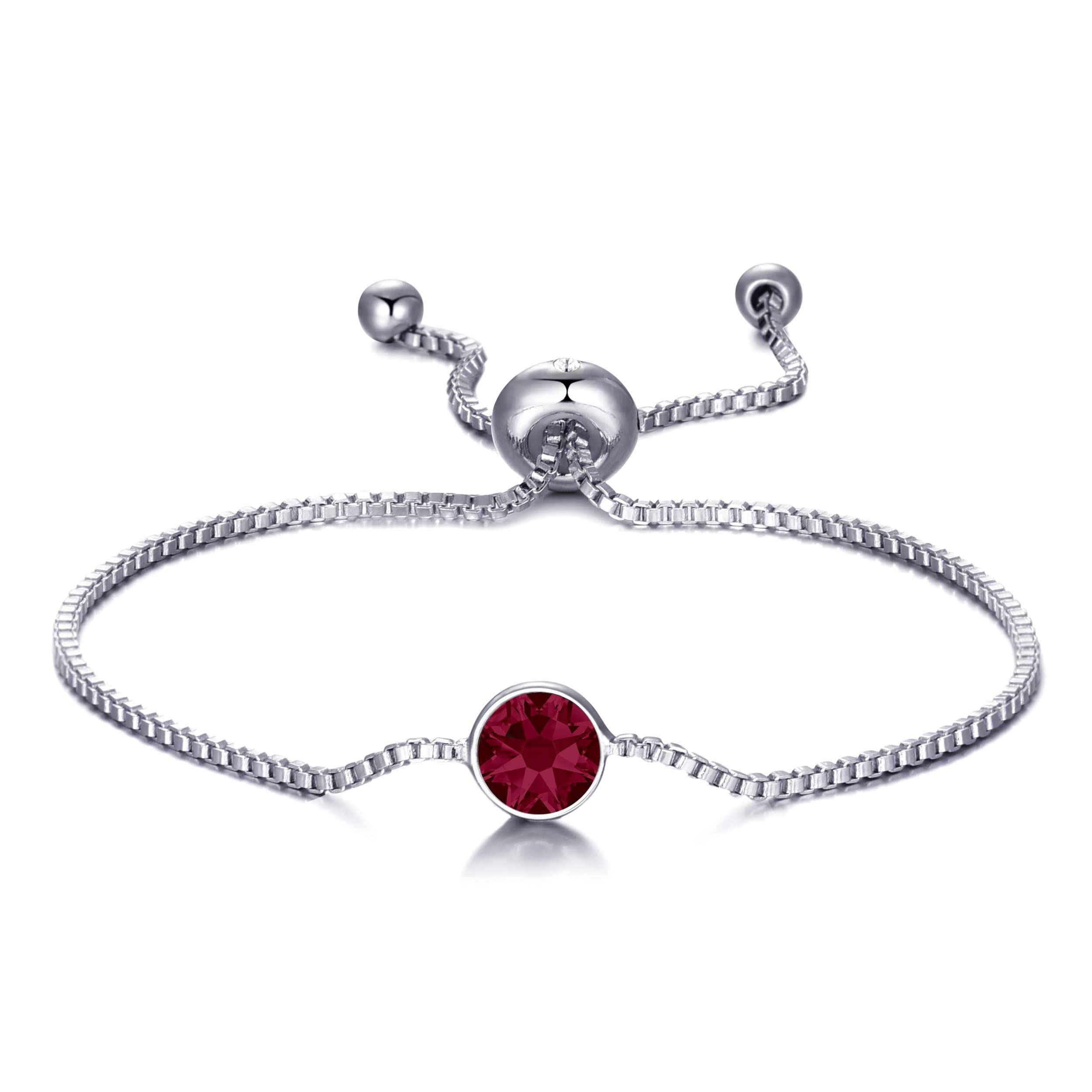 Philip Jones Red Crystal Bracelet Created with Zircondia® Crystals