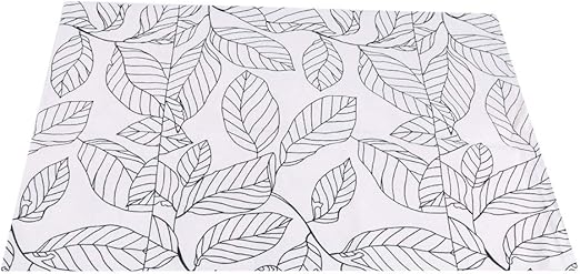 Essencedelight - Mantel Rectangular con diseño de Hojas para Comedor