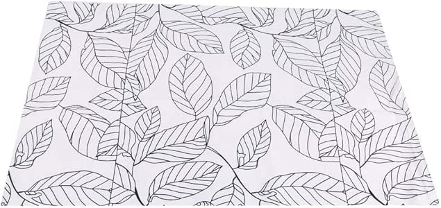 Essencedelight - Mantel Rectangular con diseño de Hojas para Comedor