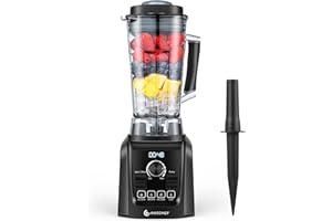 AMZCHEF 1800W High-Powered Blender, Professional 68oz (2L) Large Pitcher, 5 Programs Blenders for Smoothies, Ice Crush, Soup 