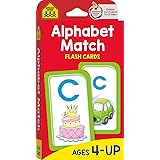 School Zone - Alphabet Match Flash Cards - Ages 4 and Up, Preschool to Kindergarten, ABC's, Letters, Matching, Beginning Soun