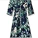 Yondcc Womens Bohemian Button Up Floral Print Beach Maxi Dresses