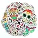 Hybsk Sugar Skull Stickers Laptop Skull Decals Dia de Los Muertos Mexican Day of The Dead Sticker Bomb Water Bottle Luggage Bike Computer Skateboard Vinyl Decal (50 Pack)