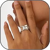 Harry and Henry Flower Statement Chunky Gold Rings for Women Chunky Floral Jewelry with Starfish Seashell Stackable Rings for women Christmas Gifts