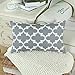 CaliTime Pack of 2 Soft Canvas Pillow Covers Cases for Couch Sofa Home Decor Modern Quatrefoil Accent Geometric 12 X 20 Inches Grey