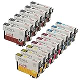 FUZOO 220 15-Pack High Yield Replacement Ink Cartridges for Epson 220XL, Used in Epson XP-420 XP-320 XP-424 Workforce WF-2630 WF-2650 WF-2660 WF-2760 WF-2750 Printer (3 Set+3 Black)