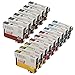 FUZOO 220 15-Pack High Yield Replacement Ink Cartridges for Epson 220XL, Used in Epson XP-420 XP-320 XP-424 Workforce WF-2630 WF-2650 WF-2660 WF-2760 WF-2750 Printer (3 Set+3 Black)