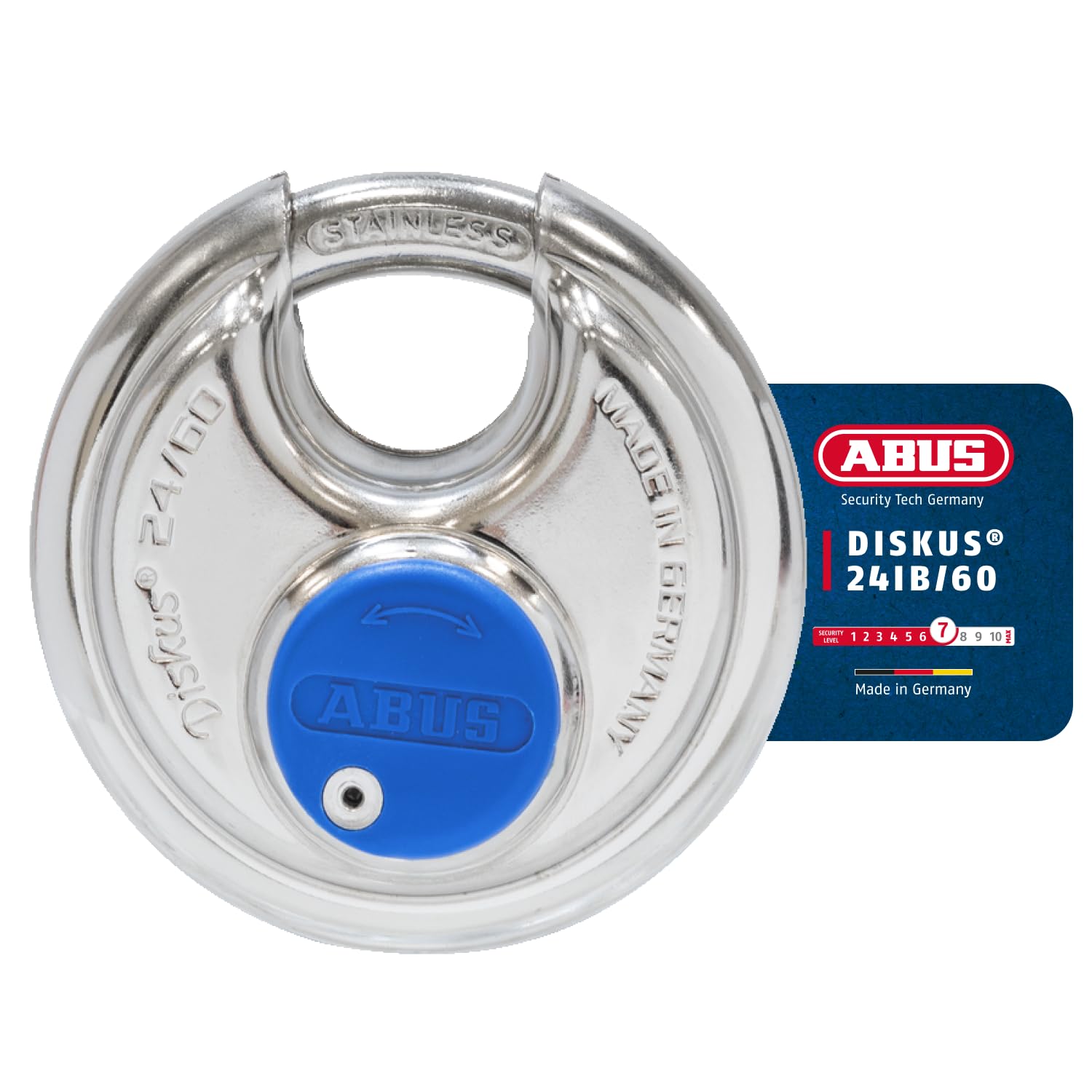ABUS 35042 – Lucchetto a Chiave 24/60 mm argento