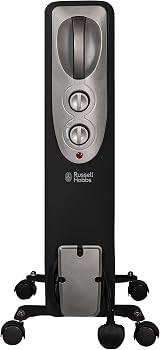 Russell Hobbs 2kW Oil Filled Radiator 9 Fin Portable Heater Black -AZ view 10